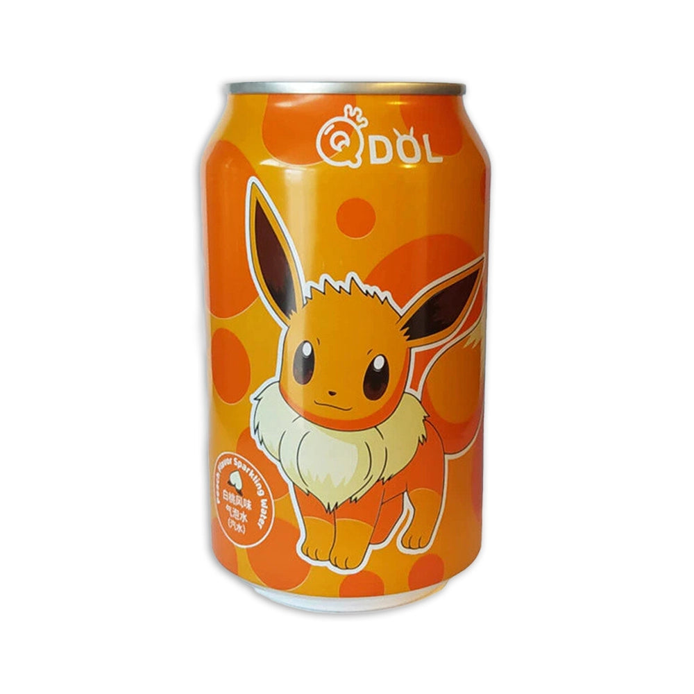 Qdol Sparkling Water - Pokemon Evoli - White Peach 330ML